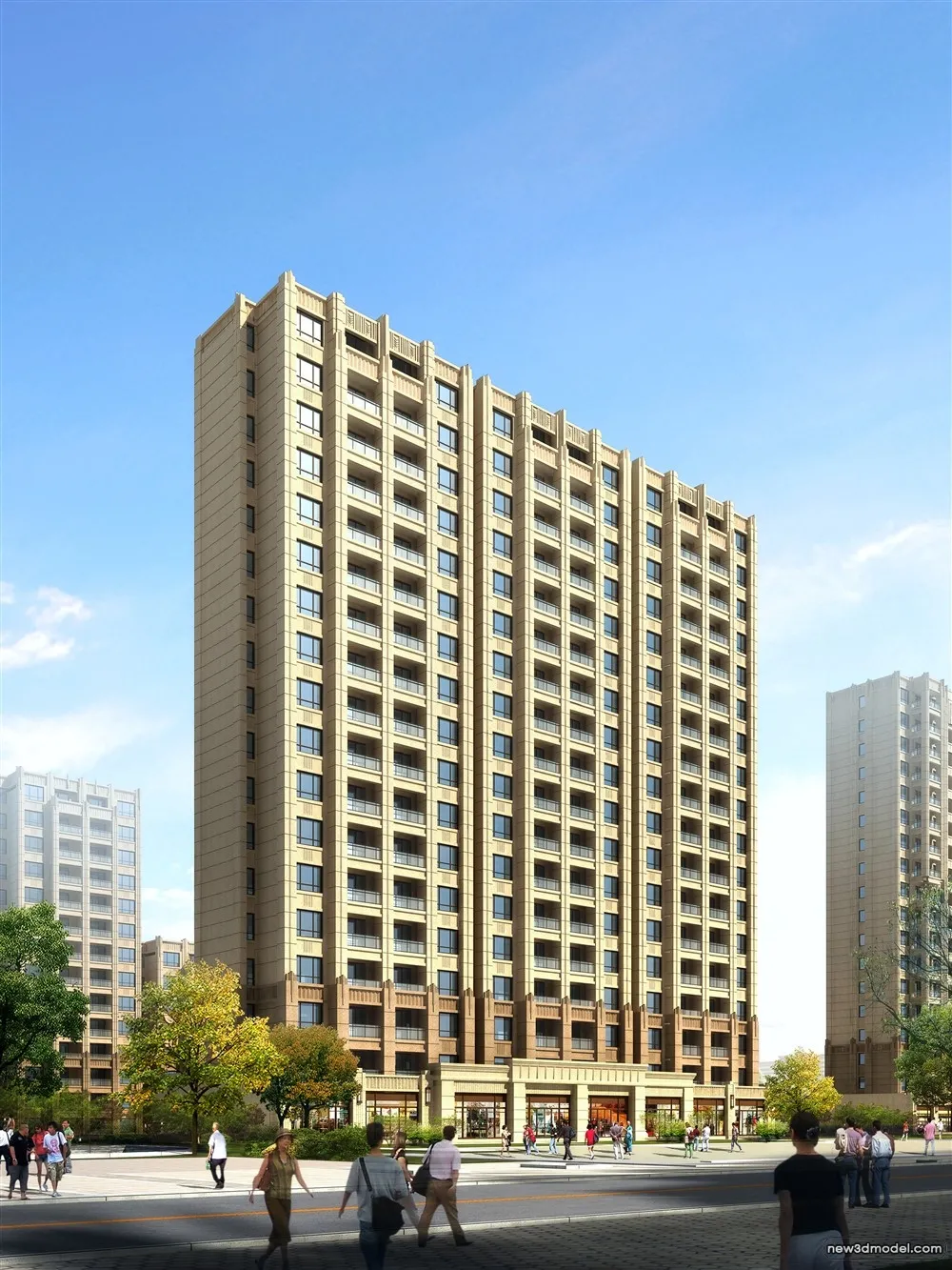 3D Models of Commercial Building - Exterior 3D Scenes - 517