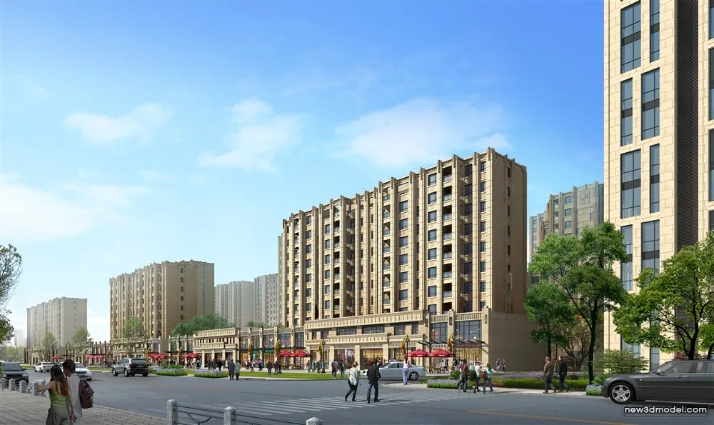 3D Models of Commercial Building - Exterior 3D Scenes - 521