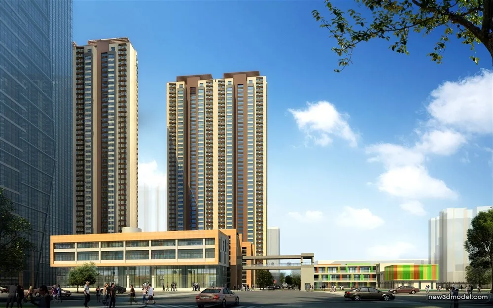 3D Models of Commercial Building - Exterior 3D Scenes - 522