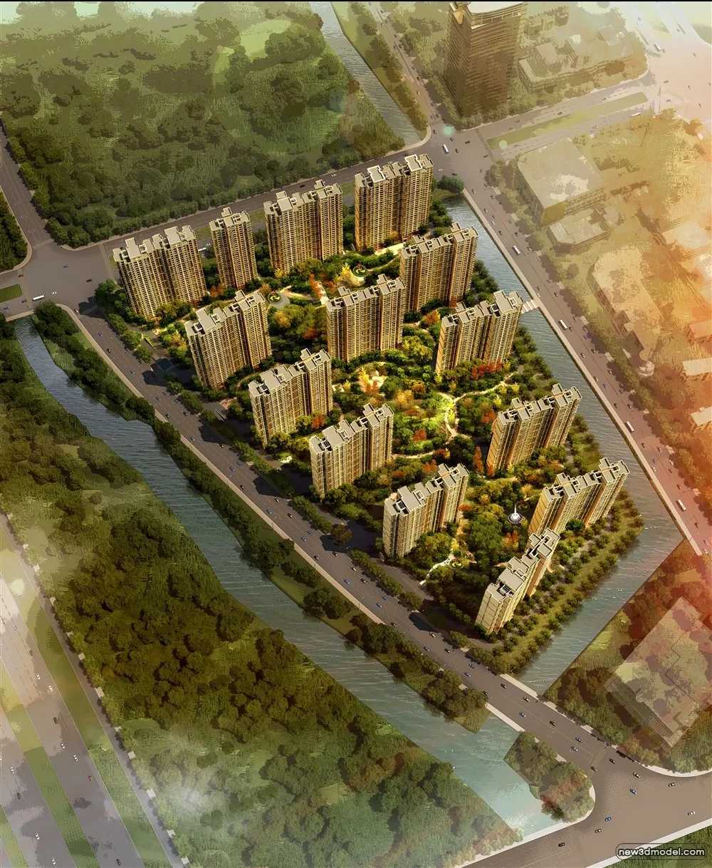 3D Models of Commercial Building - Exterior 3D Scenes - 523