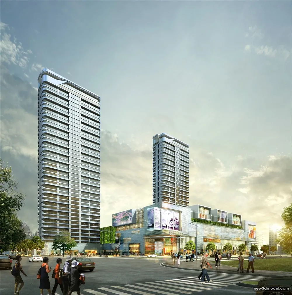 3D Models of Commercial Building - Exterior 3D Scenes - 532