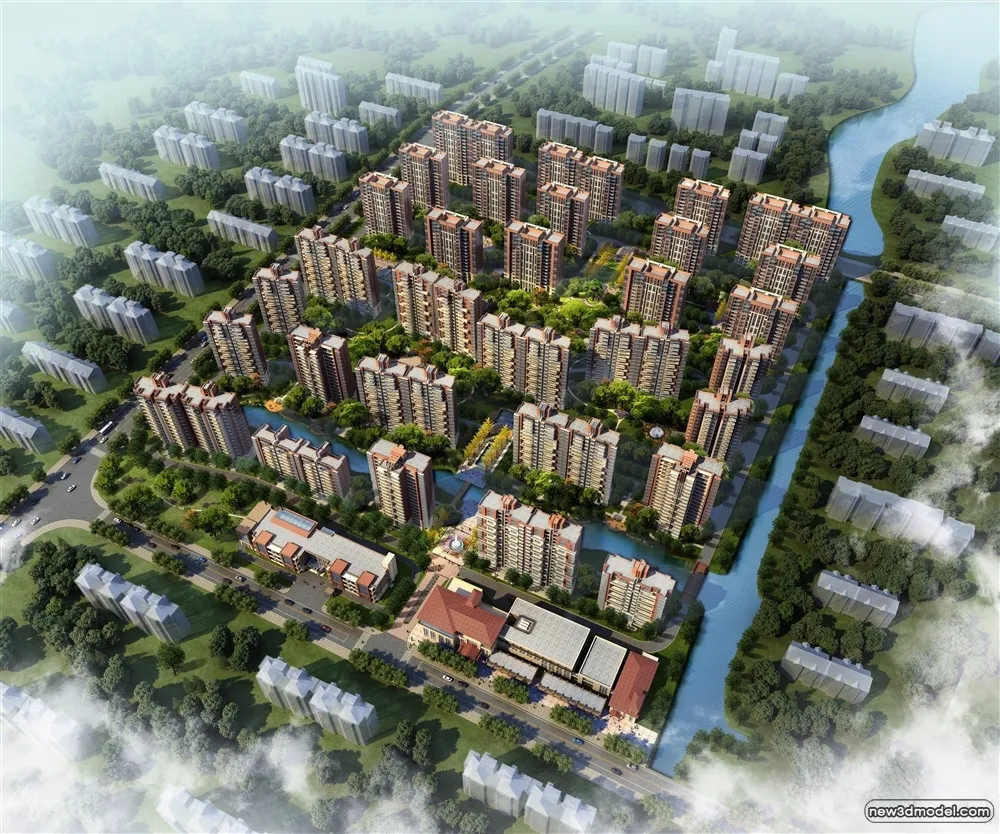 3D Models of Commercial Building - Exterior 3D Scenes - 535