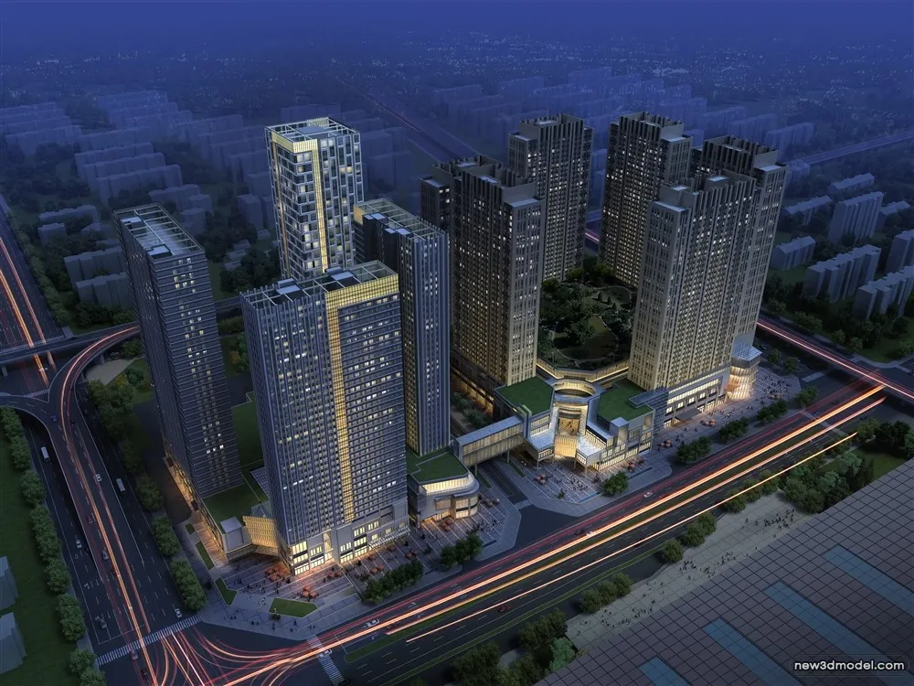 3D Models of Commercial Building - Exterior 3D Scenes - 538