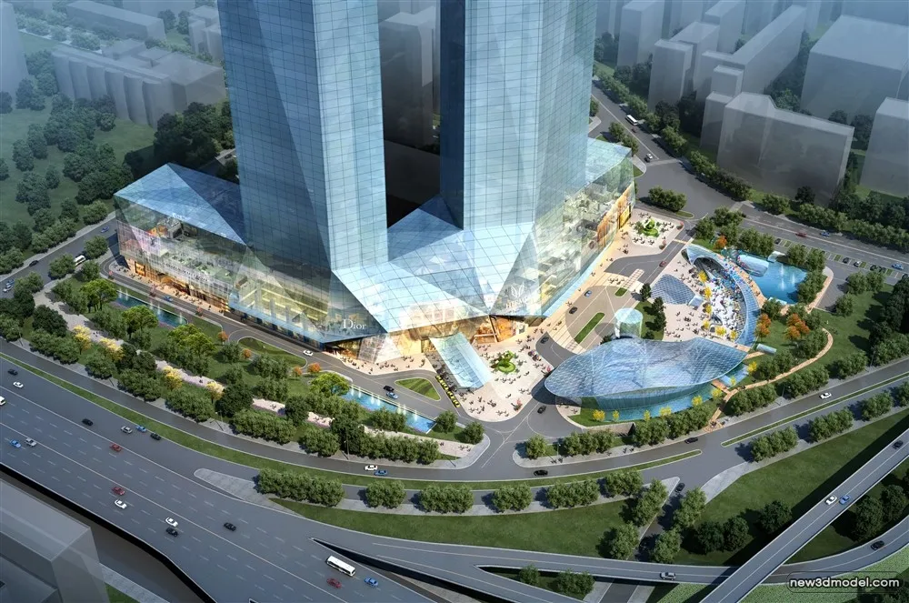 3D Models of Commercial Building - Exterior 3D Scenes - 540