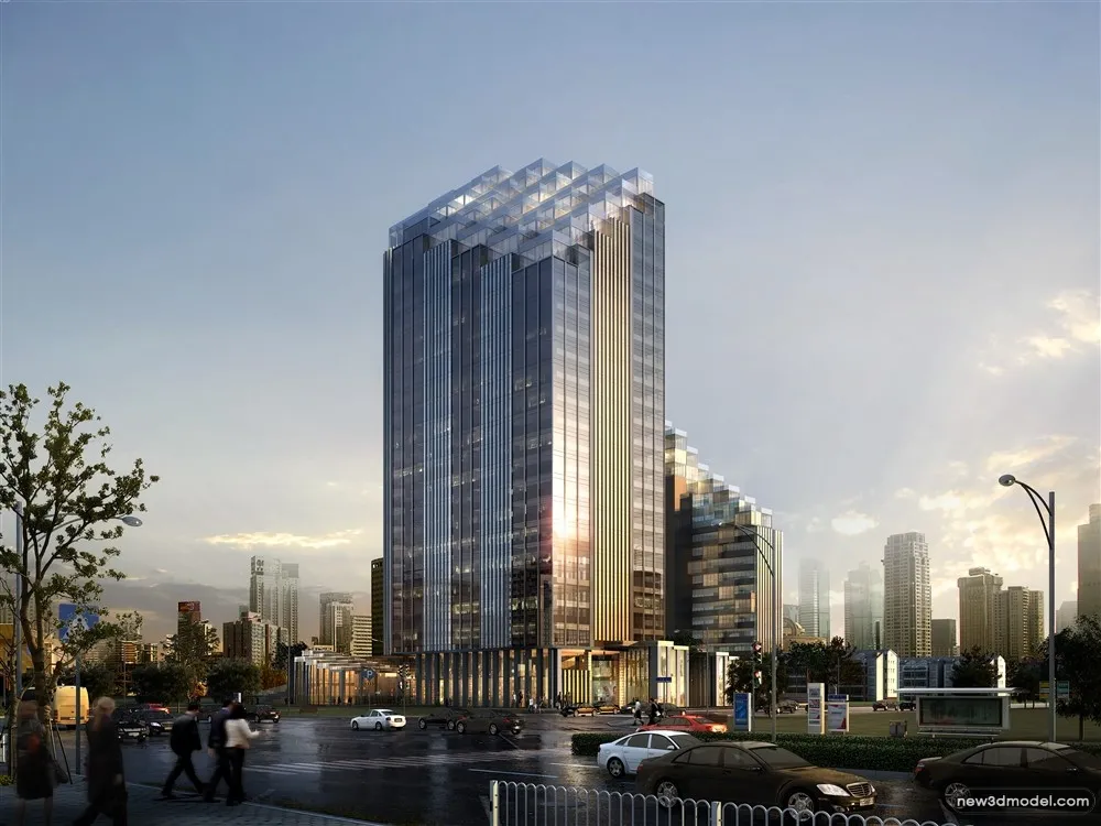 3D Models of Commercial Building - Exterior 3D Scenes - 548