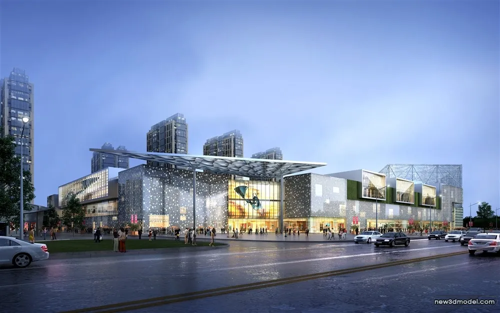 3D Models of Commercial Building - Exterior 3D Scenes - 549