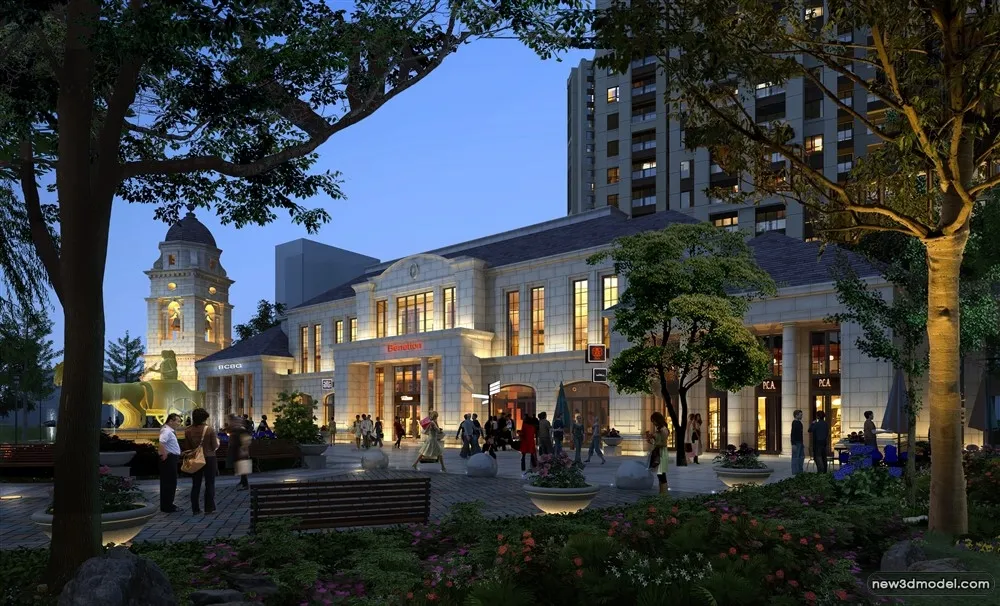 3D Models of Commercial Building - Exterior 3D Scenes - 553