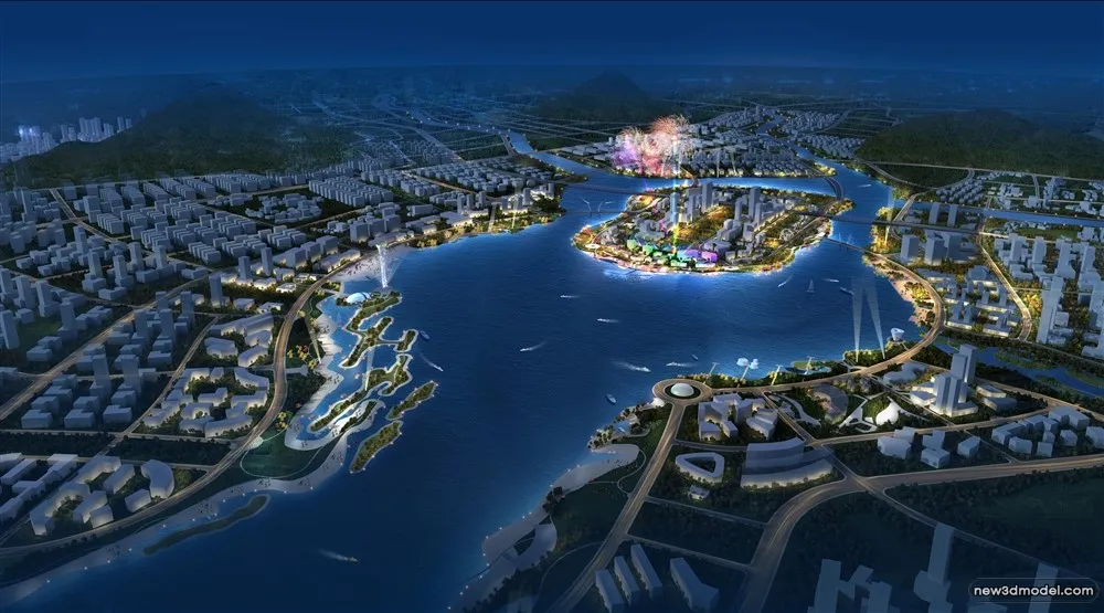 3D Models of Commercial Building - Exterior 3D Scenes - 554