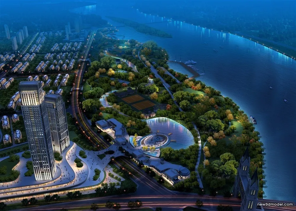 3D Models of Commercial Building - Exterior 3D Scenes - 556