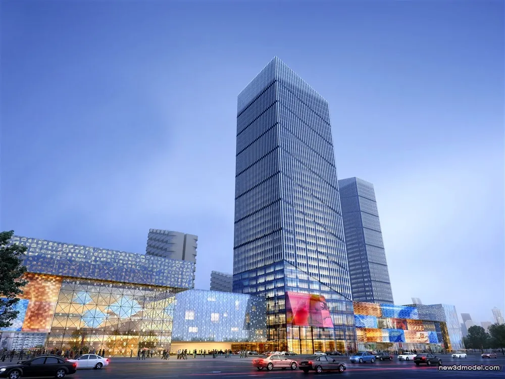 3D Models of Commercial Building - Exterior 3D Scenes - 558