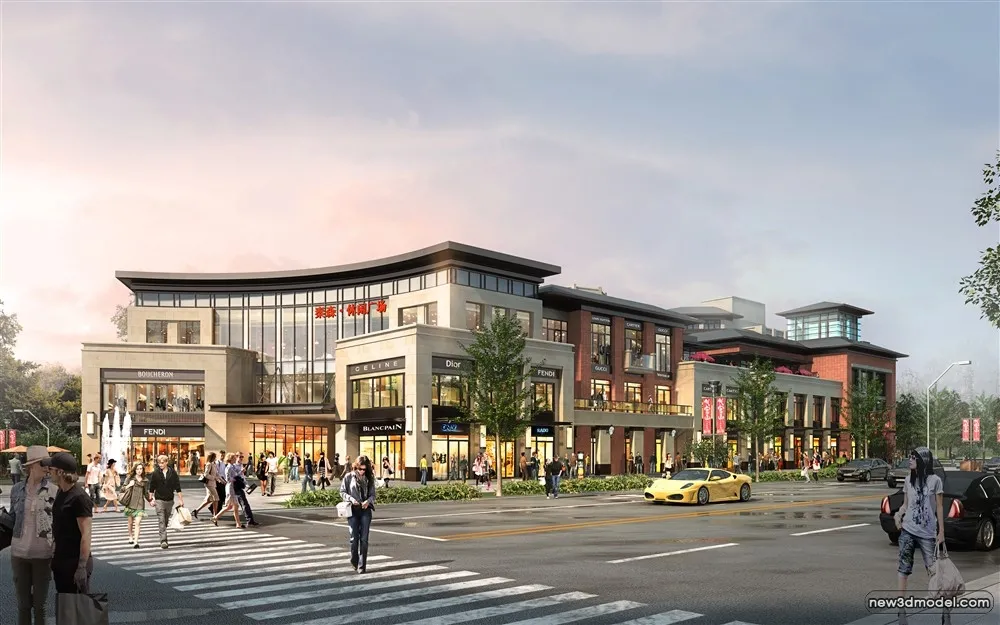 3D Models of Commercial Building - Exterior 3D Scenes - 560