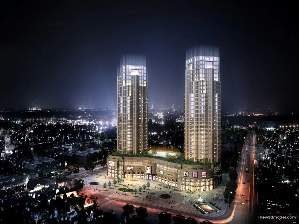 3D Models of Commercial Building - Exterior 3D Scenes - 561