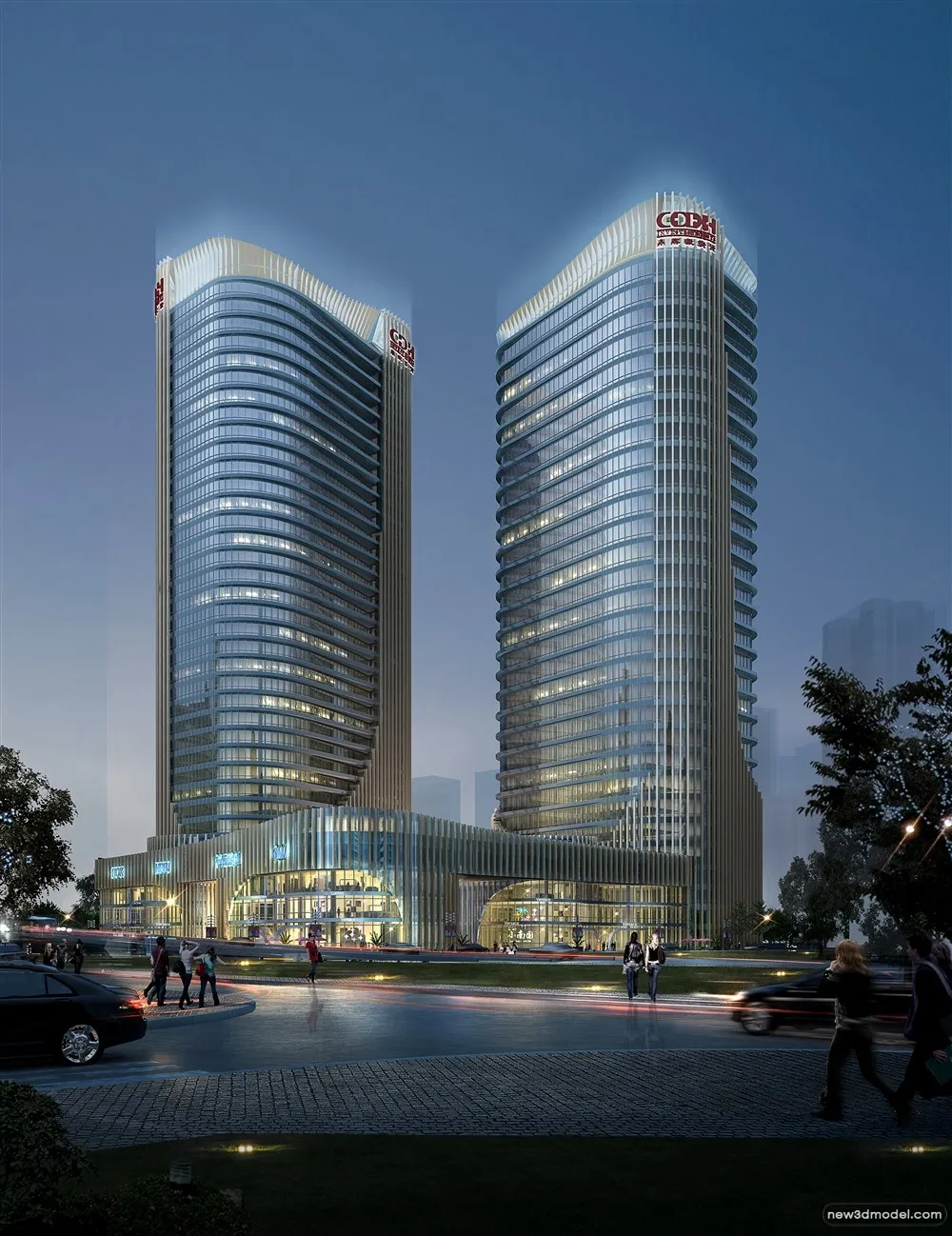 3D Models of Commercial Building - Exterior 3D Scenes - 562