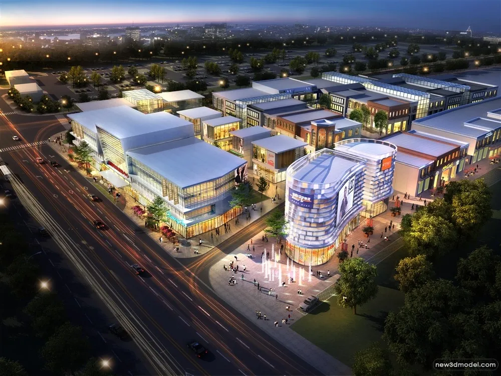 3D Models of Commercial Building - Exterior 3D Scenes - 567