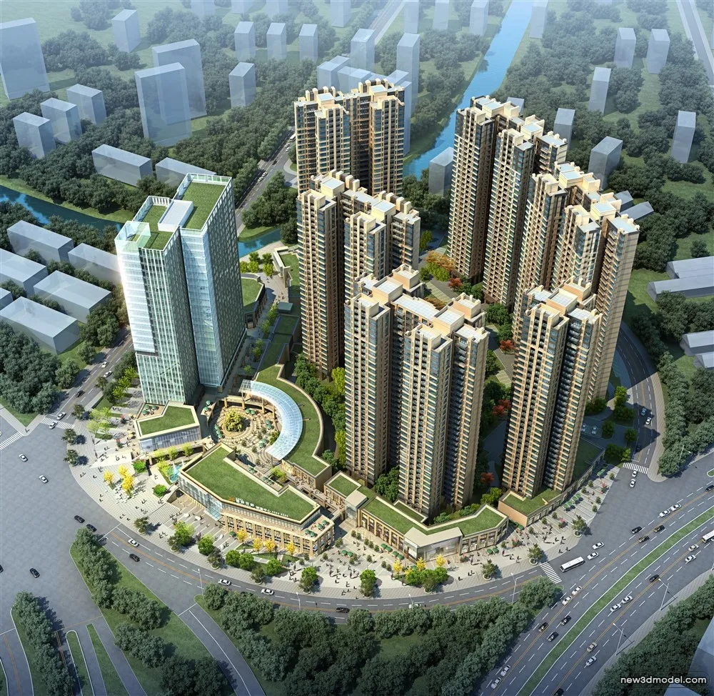 3D Models of Commercial Building - Exterior 3D Scenes - 569