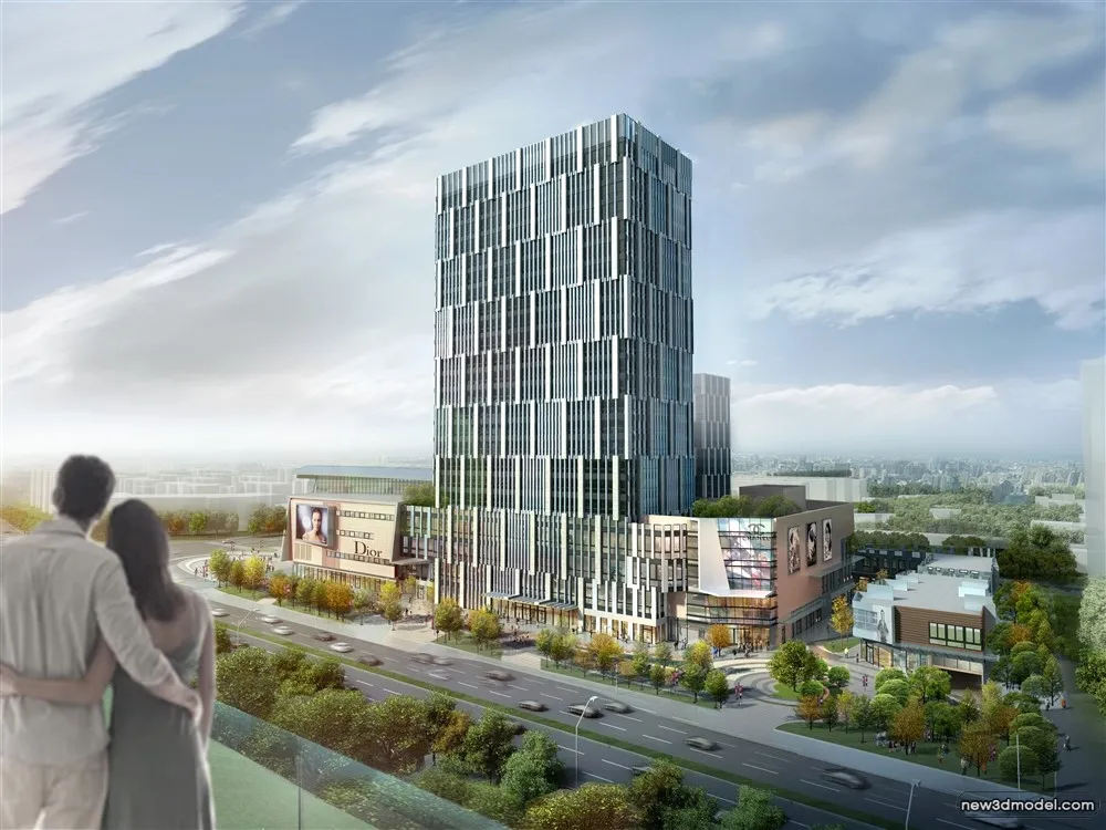 3D Models of Commercial Building - Exterior 3D Scenes - 572