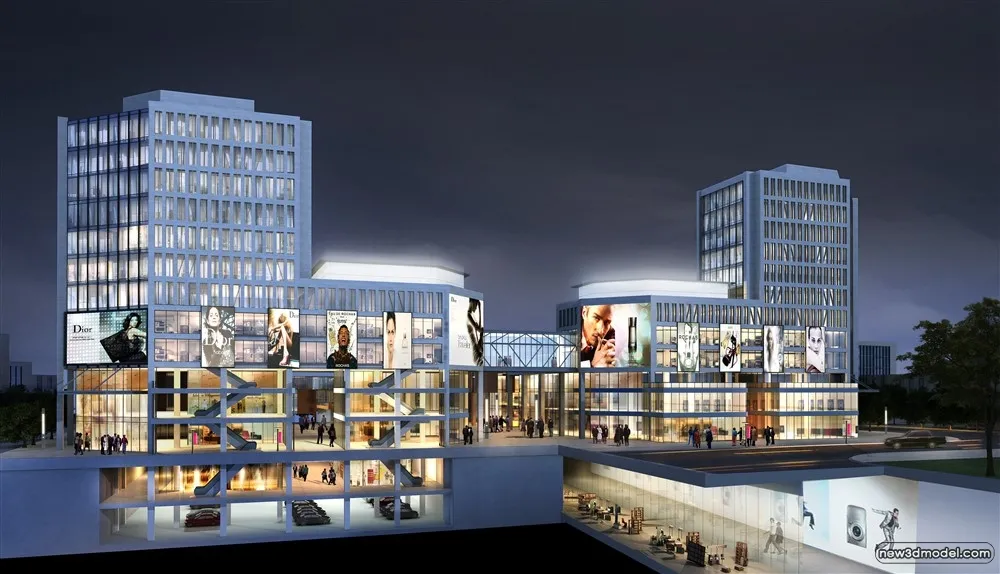 3D Models of Commercial Building - Exterior 3D Scenes - 573