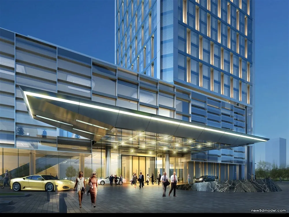 3D Models of Commercial Building - Exterior 3D Scenes - 574