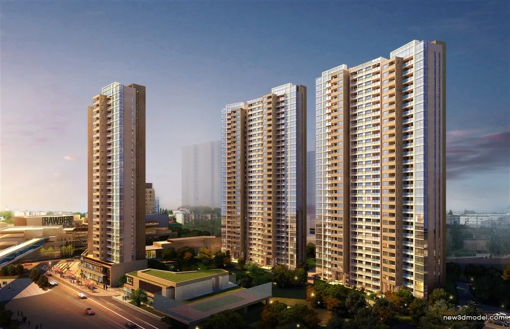 3D Models of Commercial Building - Exterior 3D Scenes - 576