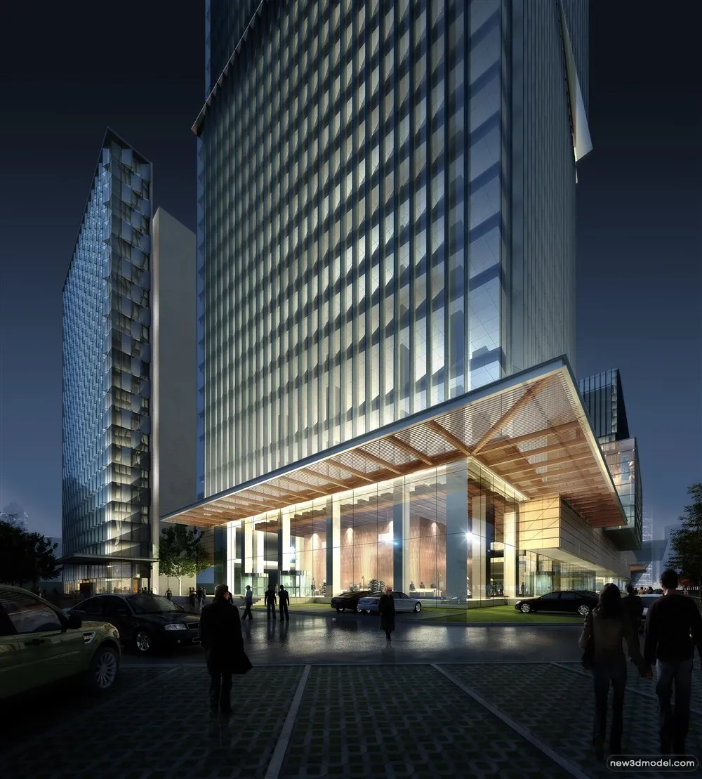 3D Models of Commercial Building - Exterior 3D Scenes - 582