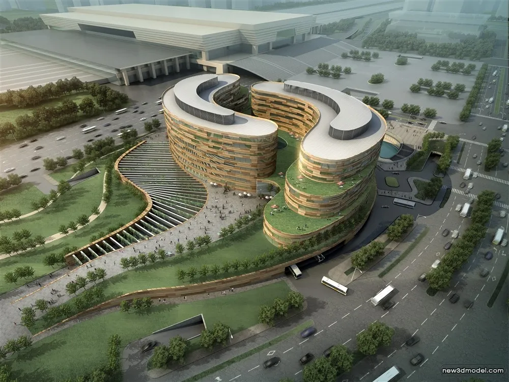 3D Models of Commercial Building - Exterior 3D Scenes - 584