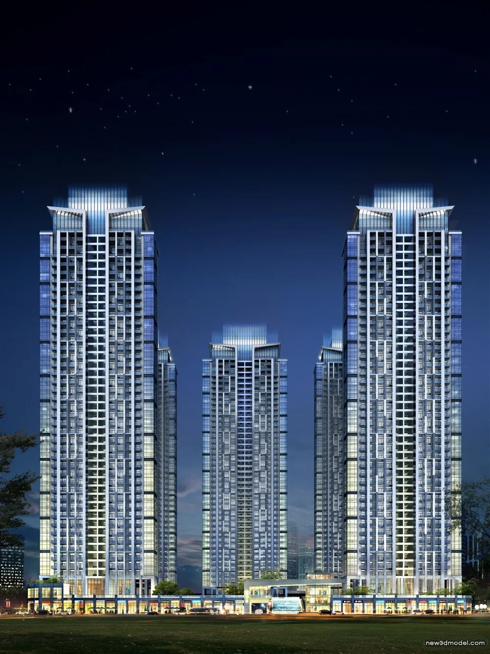 3D Models of Commercial Building - Exterior 3D Scenes - 585