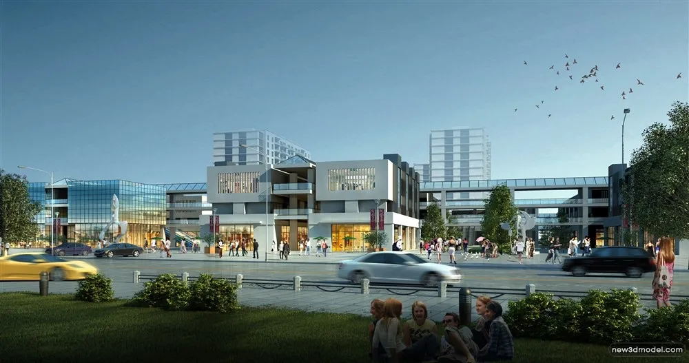 3D Models of Commercial Building - Exterior 3D Scenes - 586