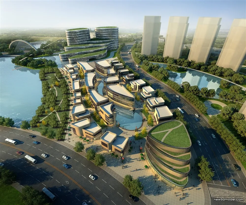 3D Models of Commercial Building - Exterior 3D Scenes - 589