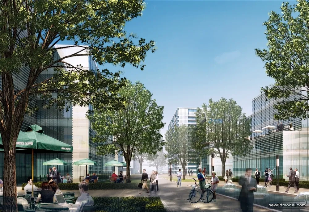 3D Models of Commercial Building - Exterior 3D Scenes - 590