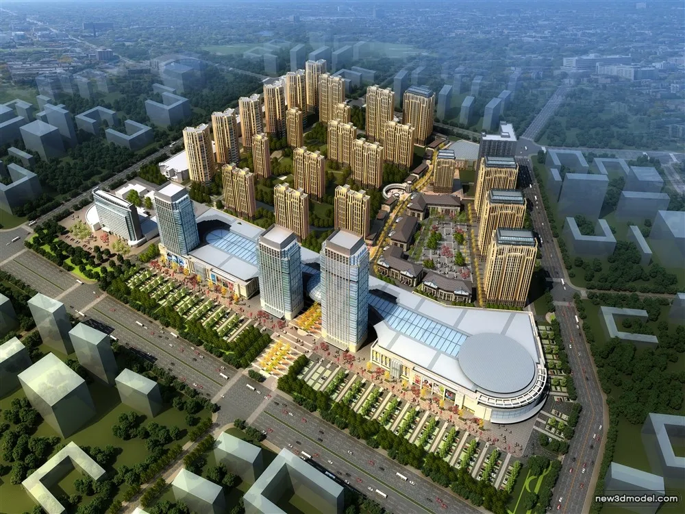 3D Models of Commercial Building - Exterior 3D Scenes - 592