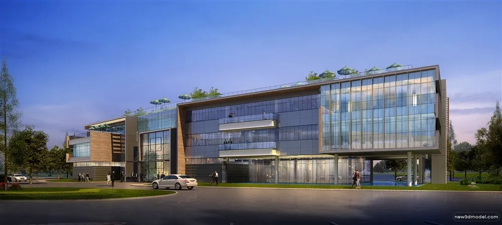 3D Models of Commercial Building - Exterior 3D Scenes - 594