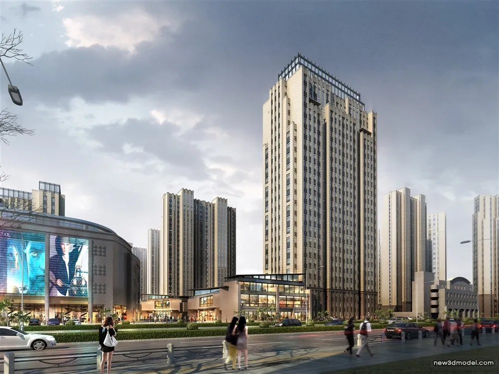 3D Models of Commercial Building - Exterior 3D Scenes - 600