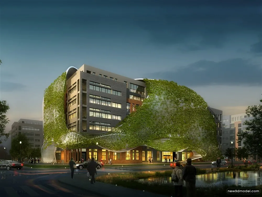 3D Models of Commercial Building - Exterior 3D Scenes - 610