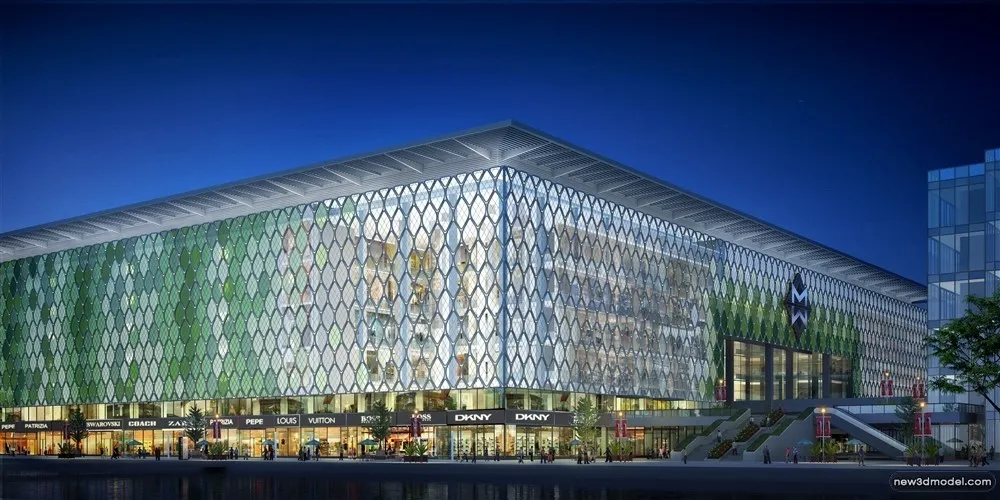 3D Models of Commercial Building - Exterior 3D Scenes - 613