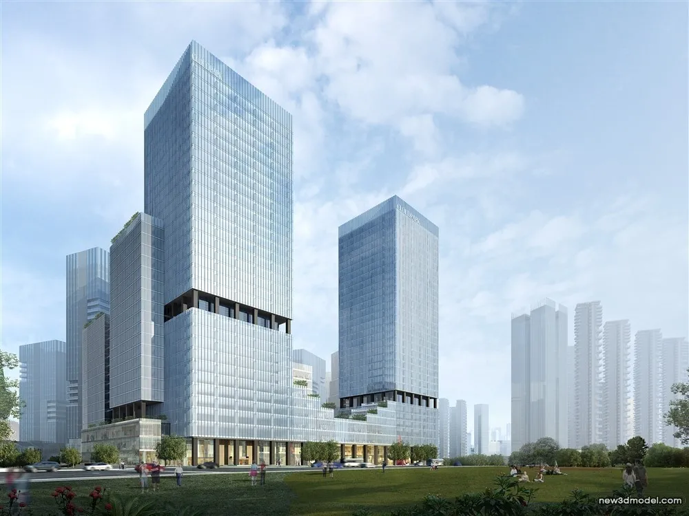 3D Models of Commercial Building - Exterior 3D Scenes - 623