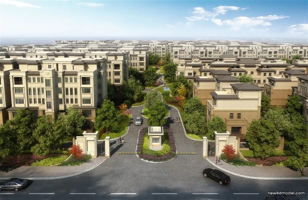 3D Models of Commercial Building - Exterior 3D Scenes - 624