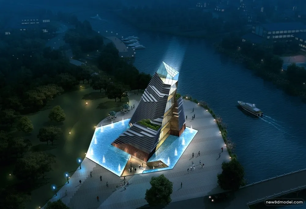 3D Models of Commercial Building - Exterior 3D Scenes - 625