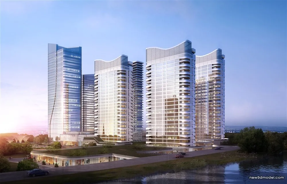 3D Models of Commercial Building - Exterior 3D Scenes - 626