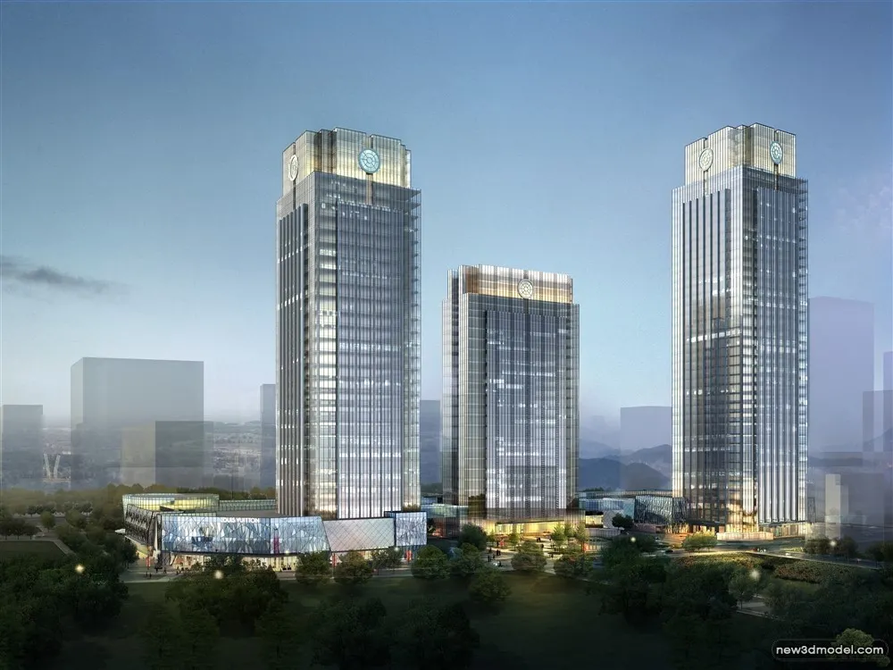 3D Models of Commercial Building - Exterior 3D Scenes - 627