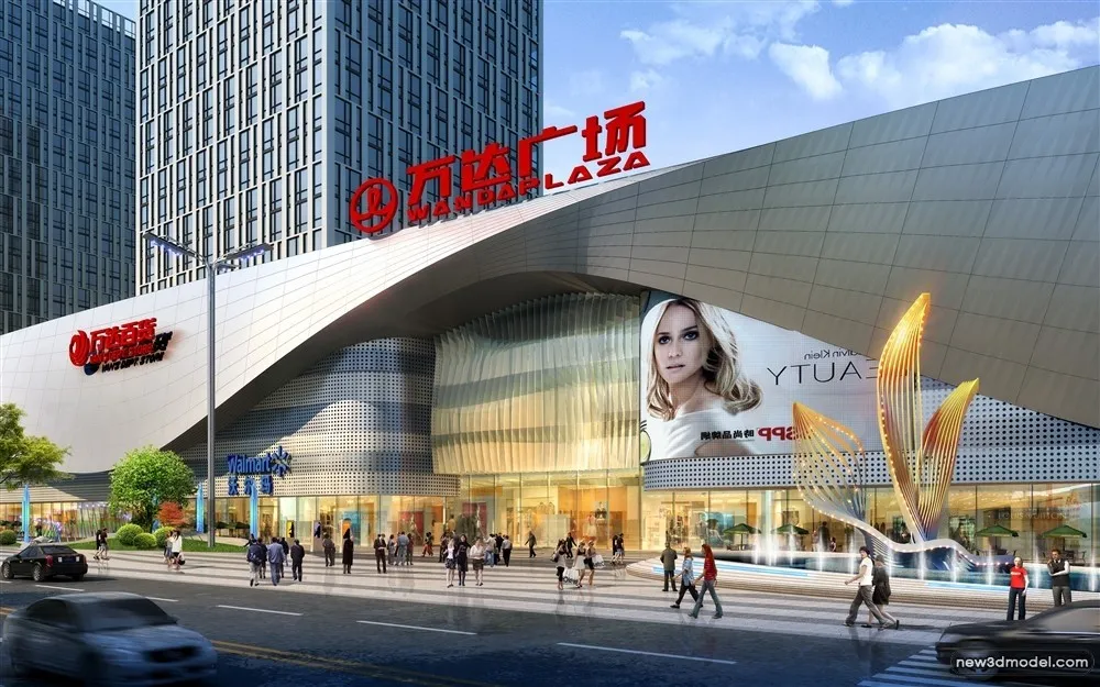 3D Models of Commercial Building - Exterior 3D Scenes - 629