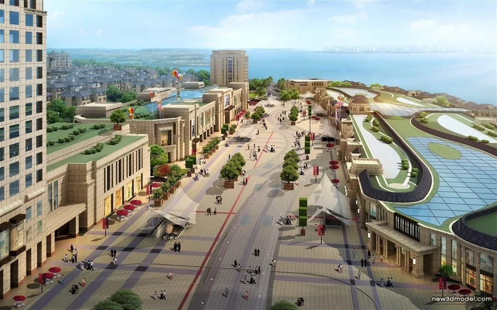 3D Models of Commercial Building - Exterior 3D Scenes - 634