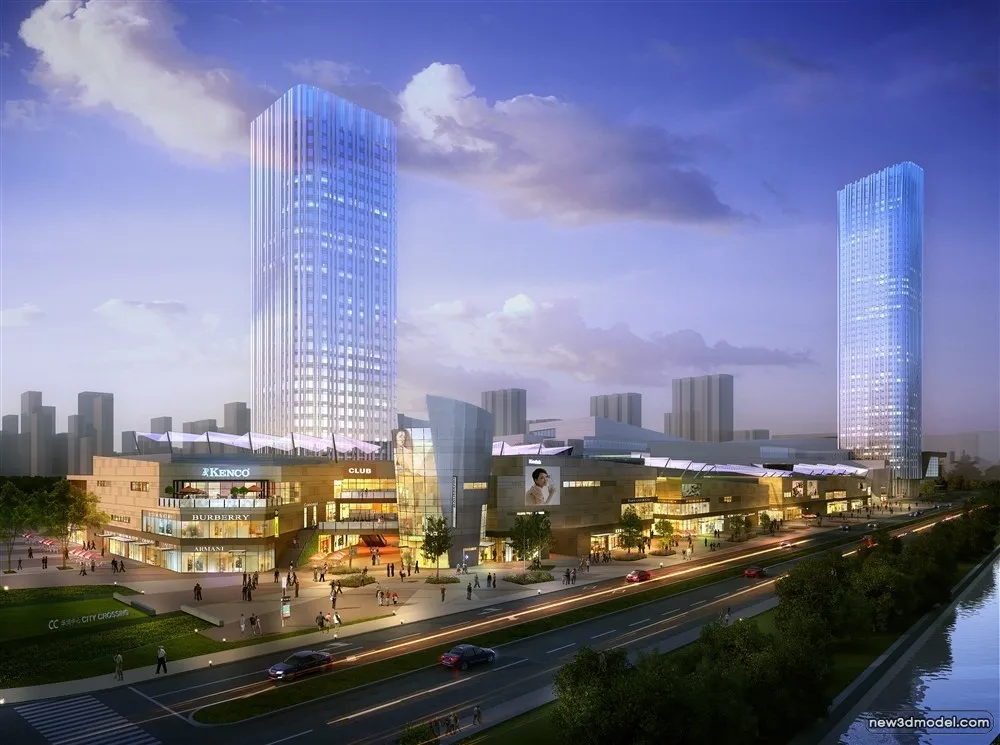 3D Models of Commercial Building - Exterior 3D Scenes - 638