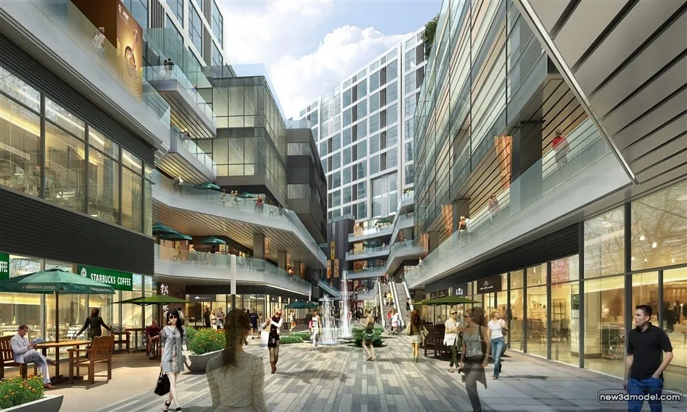 3D Models of Commercial Building - Exterior 3D Scenes - 639