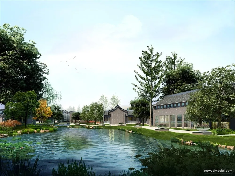 3D Models of Commercial Building - Exterior 3D Scenes - 643