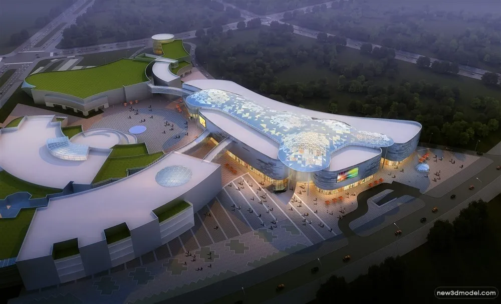 3D Models of Commercial Building - Exterior 3D Scenes - 644