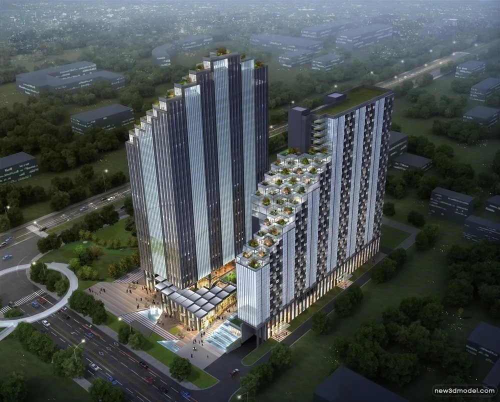 3D Models of Commercial Building - Exterior 3D Scenes - 646