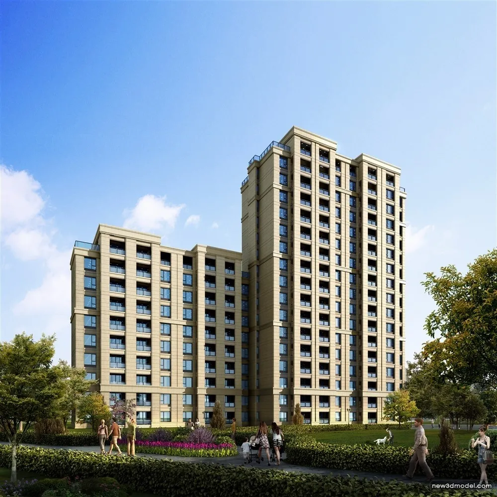 3D Models of Commercial Building - Exterior 3D Scenes - 648