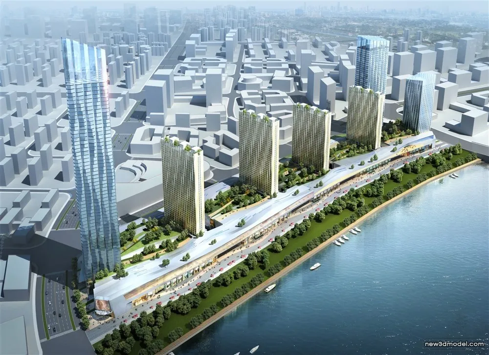 3D Models of Commercial Building - Exterior 3D Scenes - 649