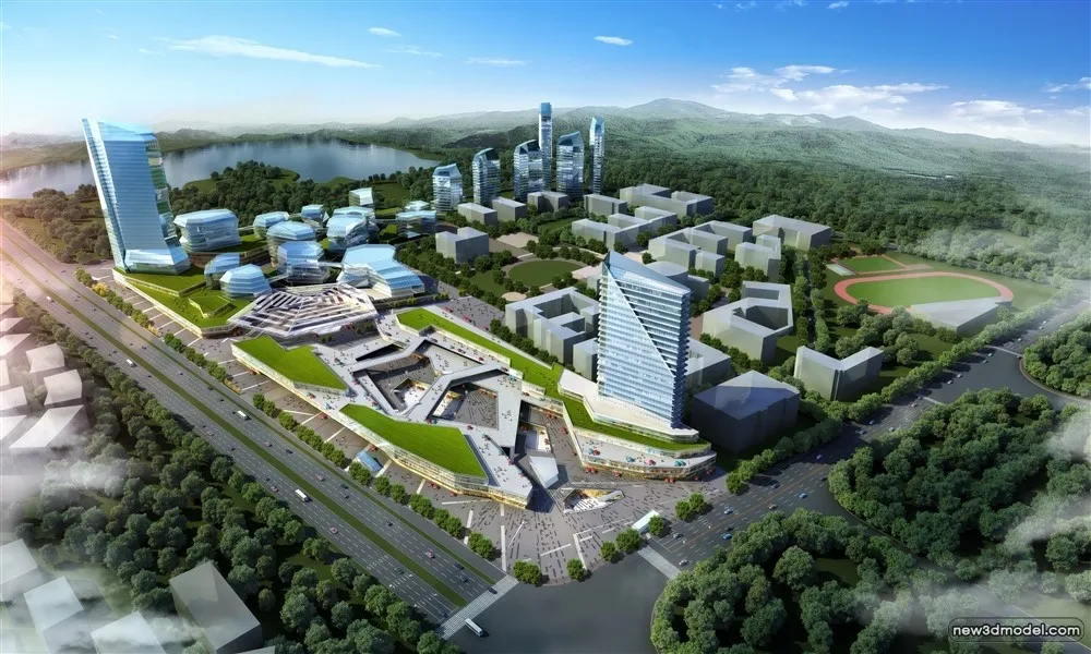 3D Models of Commercial Building - Exterior 3D Scenes - 651