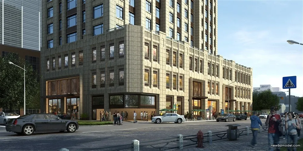 3D Models of Commercial Building - Exterior 3D Scenes - 654